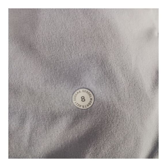 Lululemon Beyond the Studio Crop Pants Lined High Rise Blue Linen Women's 8 - Picture 6 of 6